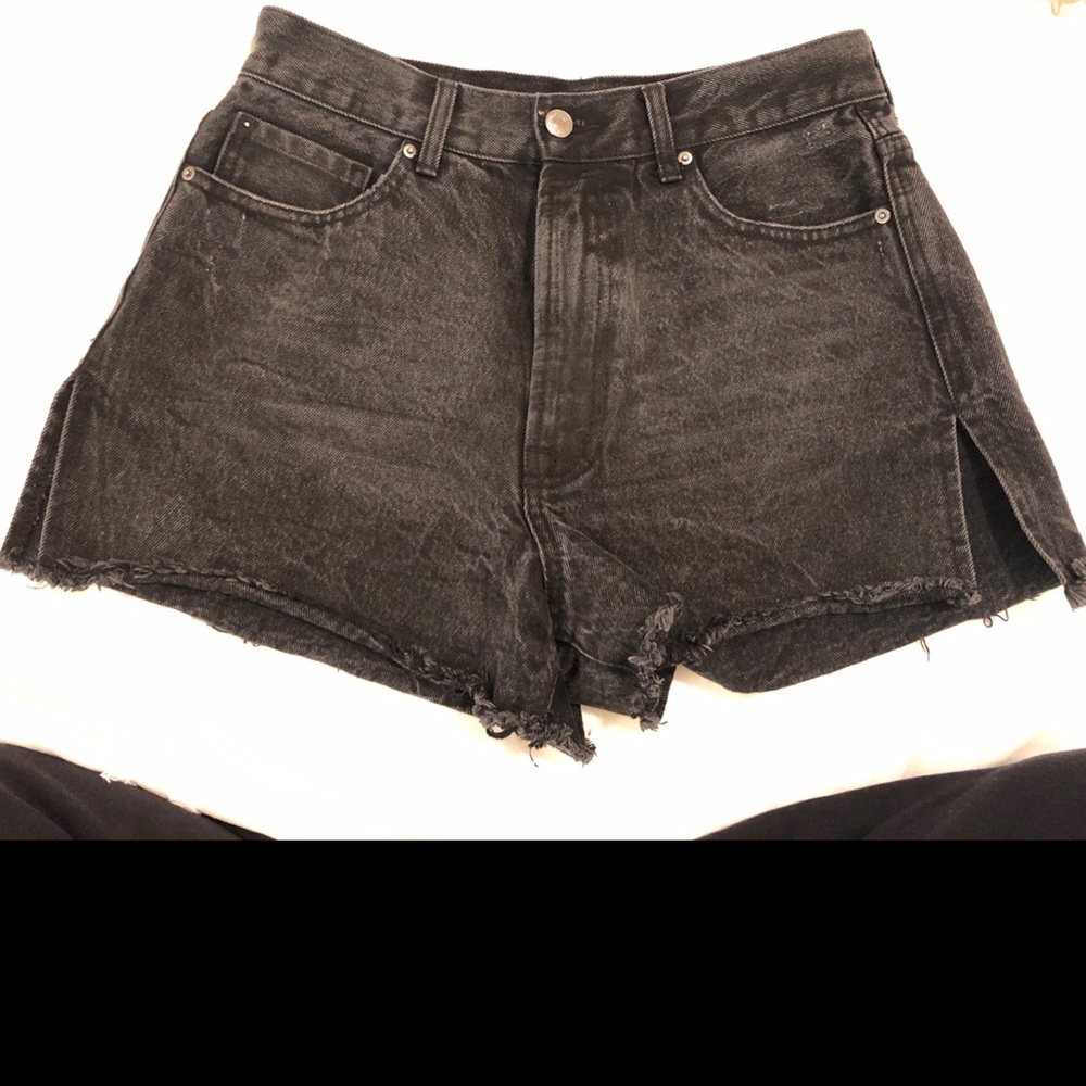 Forever 21 high waisted black jean shorts!